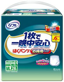 リフレ はくパンツ1枚で一晩中安心 お得用MLサイズ28枚 | キリン堂