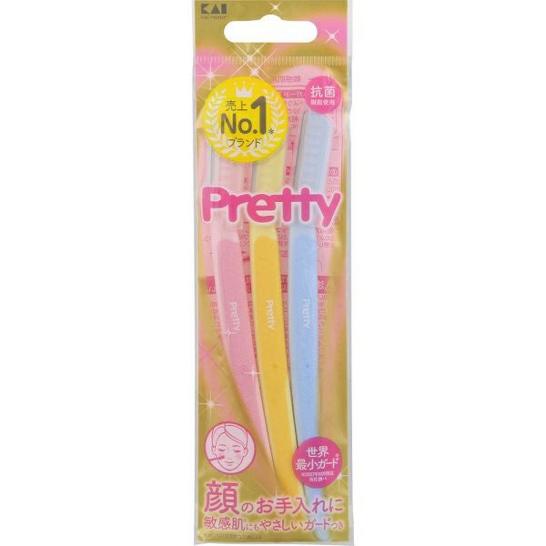 プリティー 敏感肌用 フェイスL 3P 貝印カミソリ | キリン堂通販SHOP