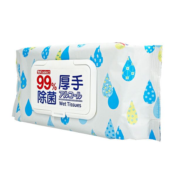 K-select】厚手アルコール除菌ウェットティッシュ80枚 | キリン堂