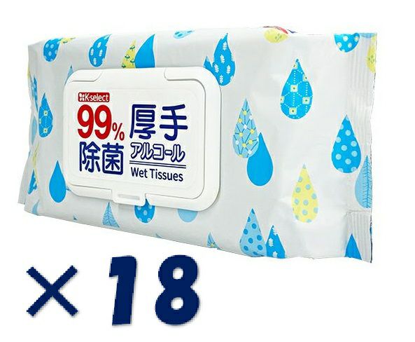 K-select】厚手アルコール除菌ウェットティッシュ80枚 | キリン堂