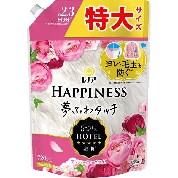 レノア ハピネス 夢ふわタッチ 柔軟剤 アンティークローズ 720mL