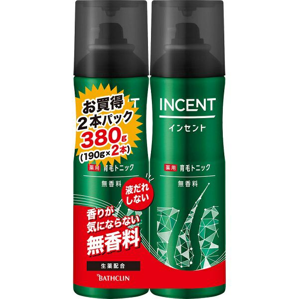 インセント 薬用育毛トニック 無香料 ペアパック 190g×2本